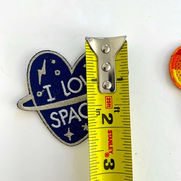 Disney Rainbow Sequin Mickey & I Love Space Sew On Patches - Picture 8 of 10